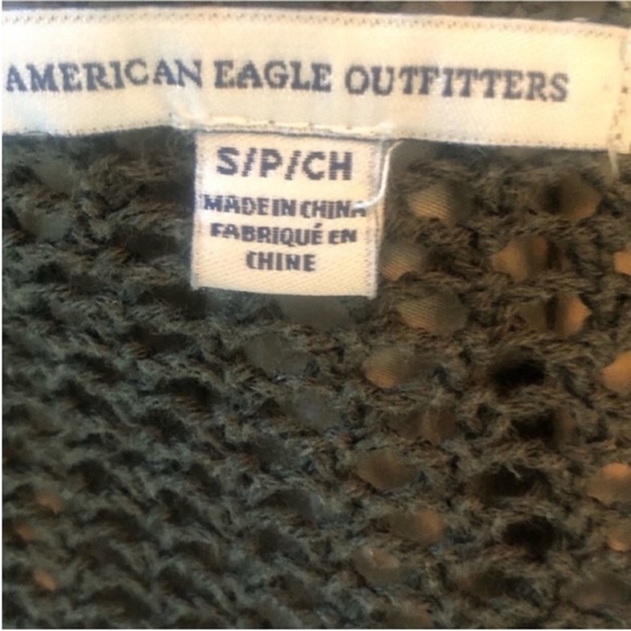 American Eagle Olive Green Knit Button Up Cardigan - Picture 8 of 9